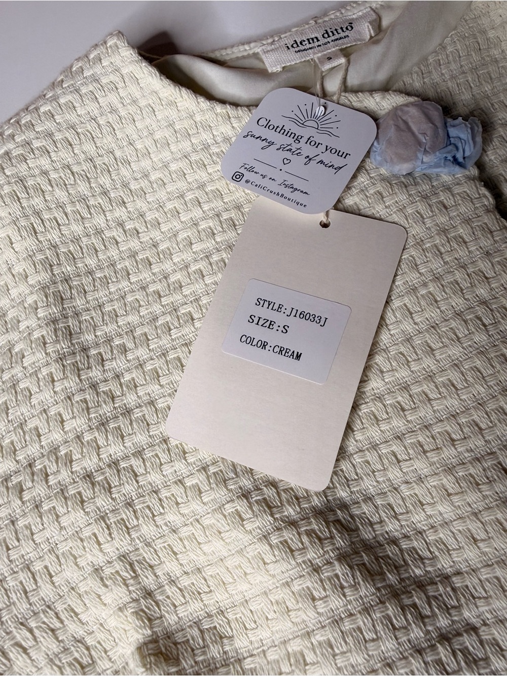 Cream Tweed Pleated Mini Skort and Jacket Set - 732 - Picture 11 of 14
